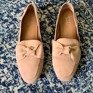 Franco Sarto light pink suede loafers, 9.5.